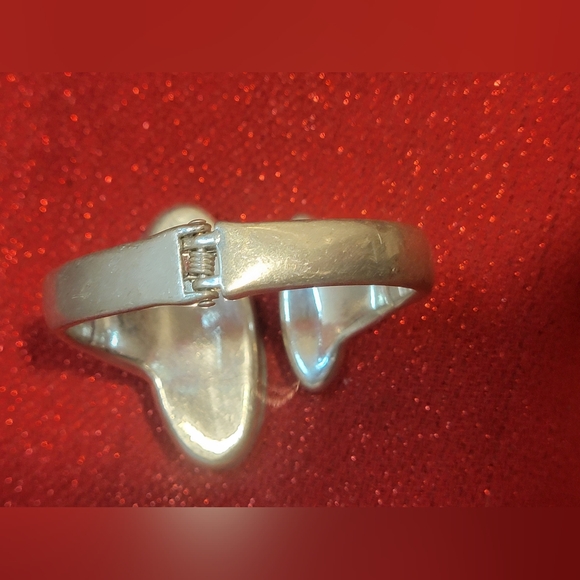 Robert Lee Morris (RLM) Hinged Bangle Soho Turquoise Silver Plate Bracelet - Picture 10 of 13